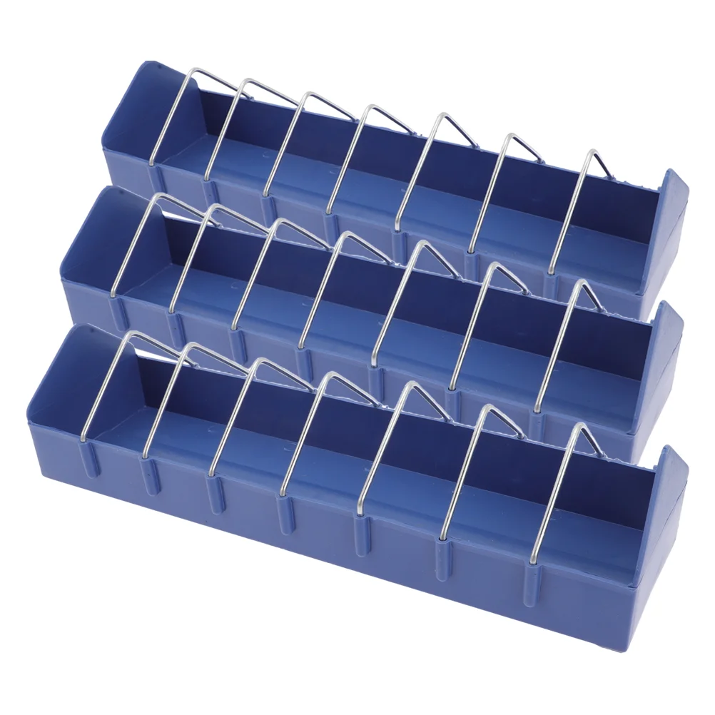 

3 Pcs Pigeon Feeder Bird Parrot Cage Thicken Poultry Food Container Dispenser Pp Plastic Water Supply