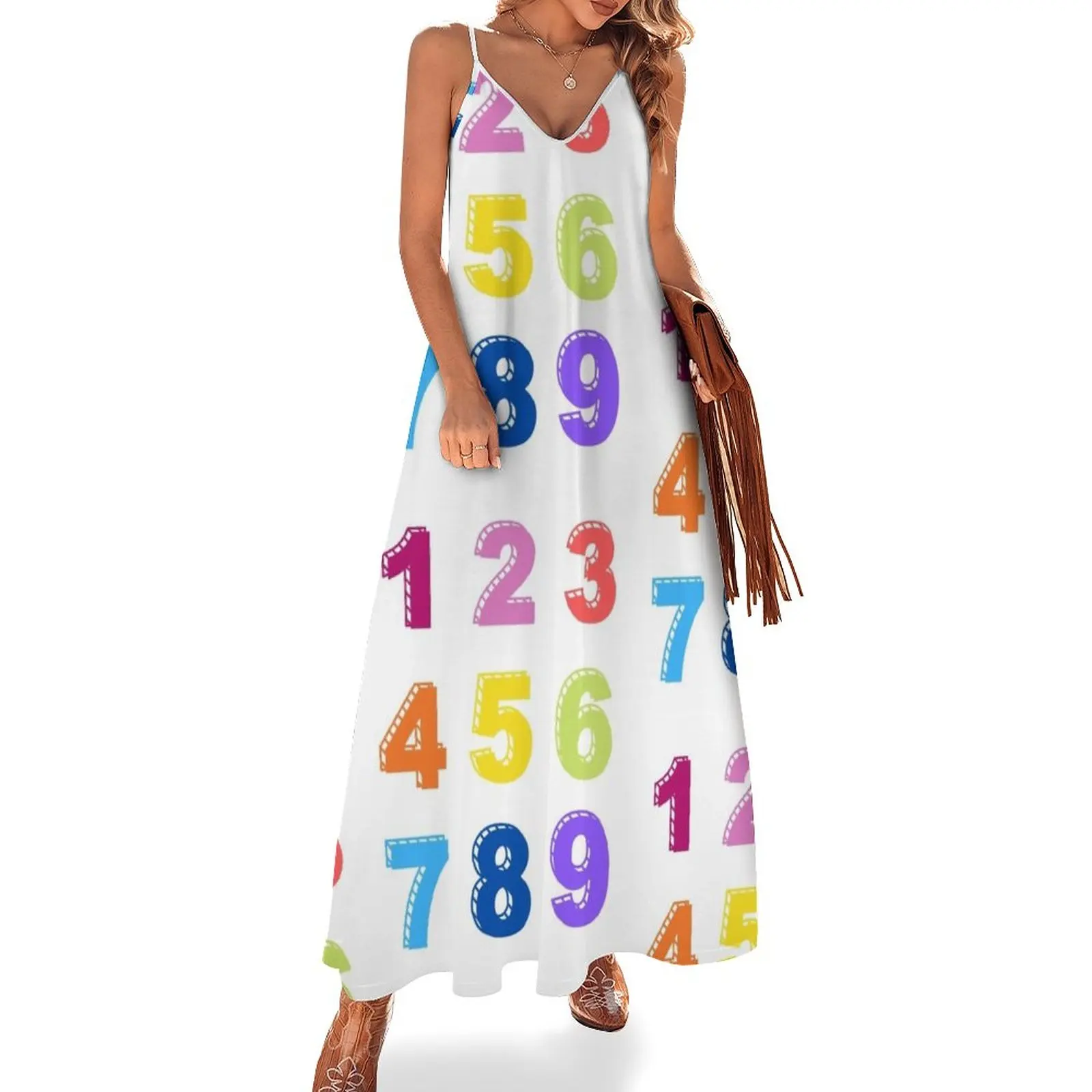 

New 1-9 numbers Sleeveless Dress elegant dress Casual dresses