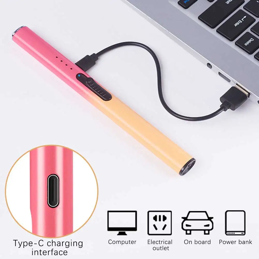Electric Arc Igniter Electric Candle Lighter Rechargeable Flameless Plasmas Lighter Portable Windproof Ignition Tool