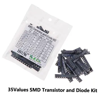 350PCS 35Values SMD Transistor and Diode Kit SOT23 (S9012/BAV70/1N4148 etc.) for Arduino DIY Electronic Circuit Project S9012