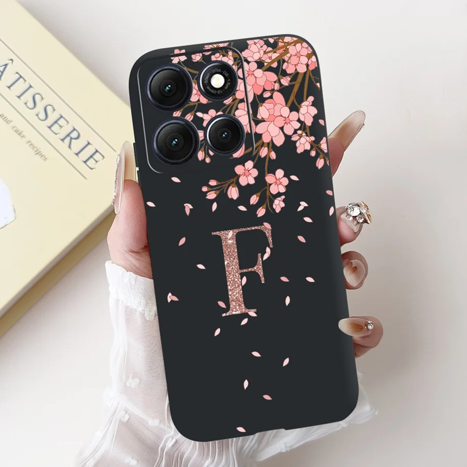 Cute Lucky Letters Crown Flower Soft Silicone Back Cover – Enhanced Protection