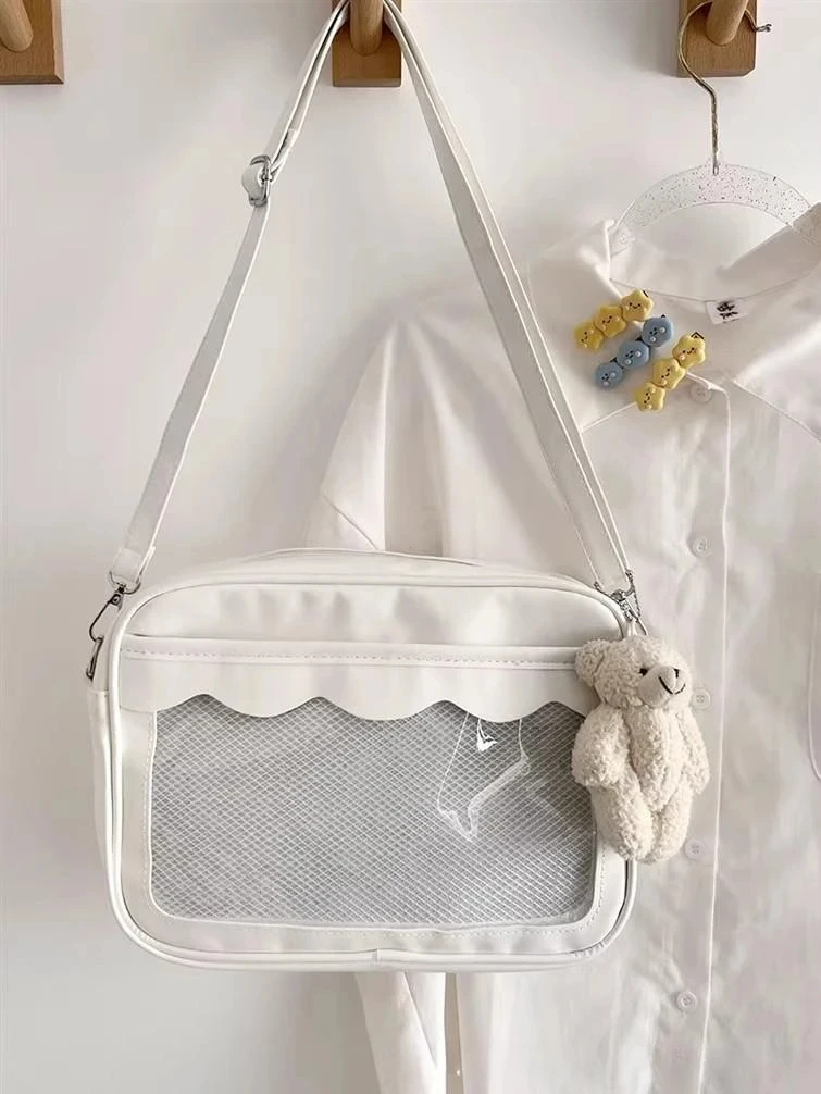 Japanische Harajuku Ita Tasche für Frauen PU Transparente Tasche Itabag High School Mädchen Uniform JK Umhängetasche Umhängetasche Handtaschen – Detail 12