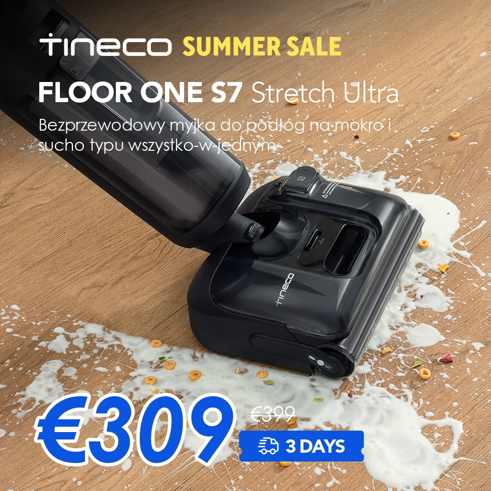 Odkurzacz Tineco Floor ONE S7 Stretch Ultra z EU za $317.93 / ~1192zł