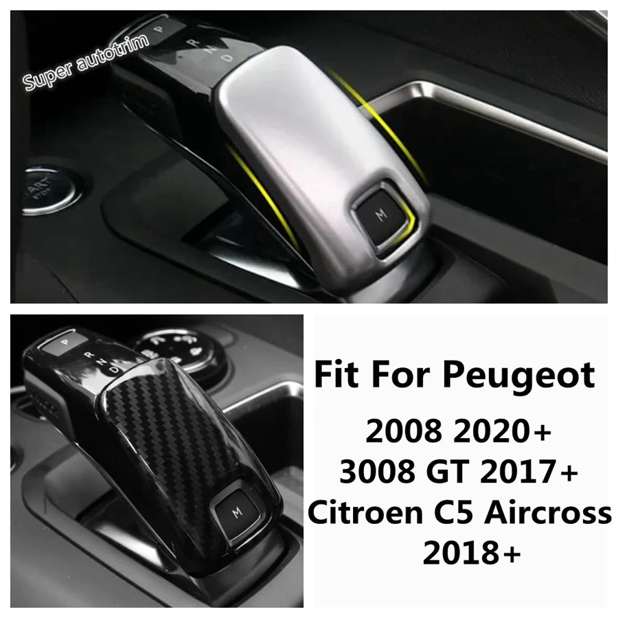 Pomello Del Cambio Copertura Della Testa Trim Accessori Per Peugeot 3008 3008Gt 2017-2023 / Citroen C5 Aircross 2018-2023 / 2008 2020 - 2023