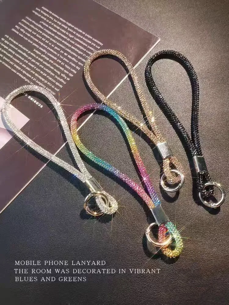 2 Cinturini Per Telefono Con Perline - Braccialetto Antismarrimento Per Cellulare, Bianco