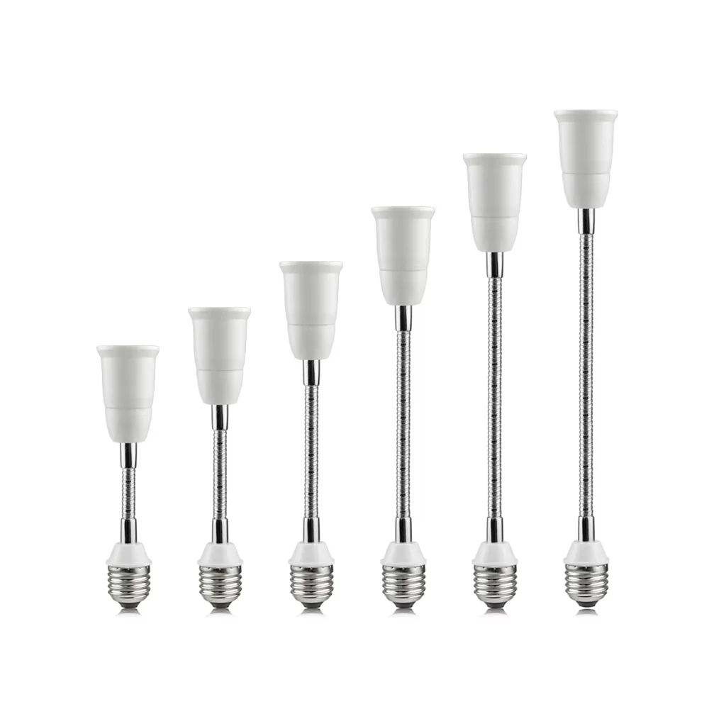 Lamp Bulb Holder E27 to E27 Socket Extender Rotating Base 12/15/20/30/35/40/50cm Converter