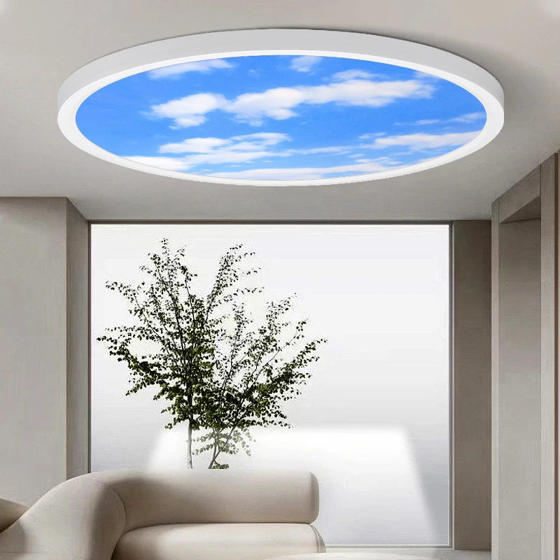 

Blue Sky LED Ceiling Lamps Modern Ceil Light 42W 24W Led Ceiling Lights Round Living Room Bedroom Indoor Sky Ceiling Lightings