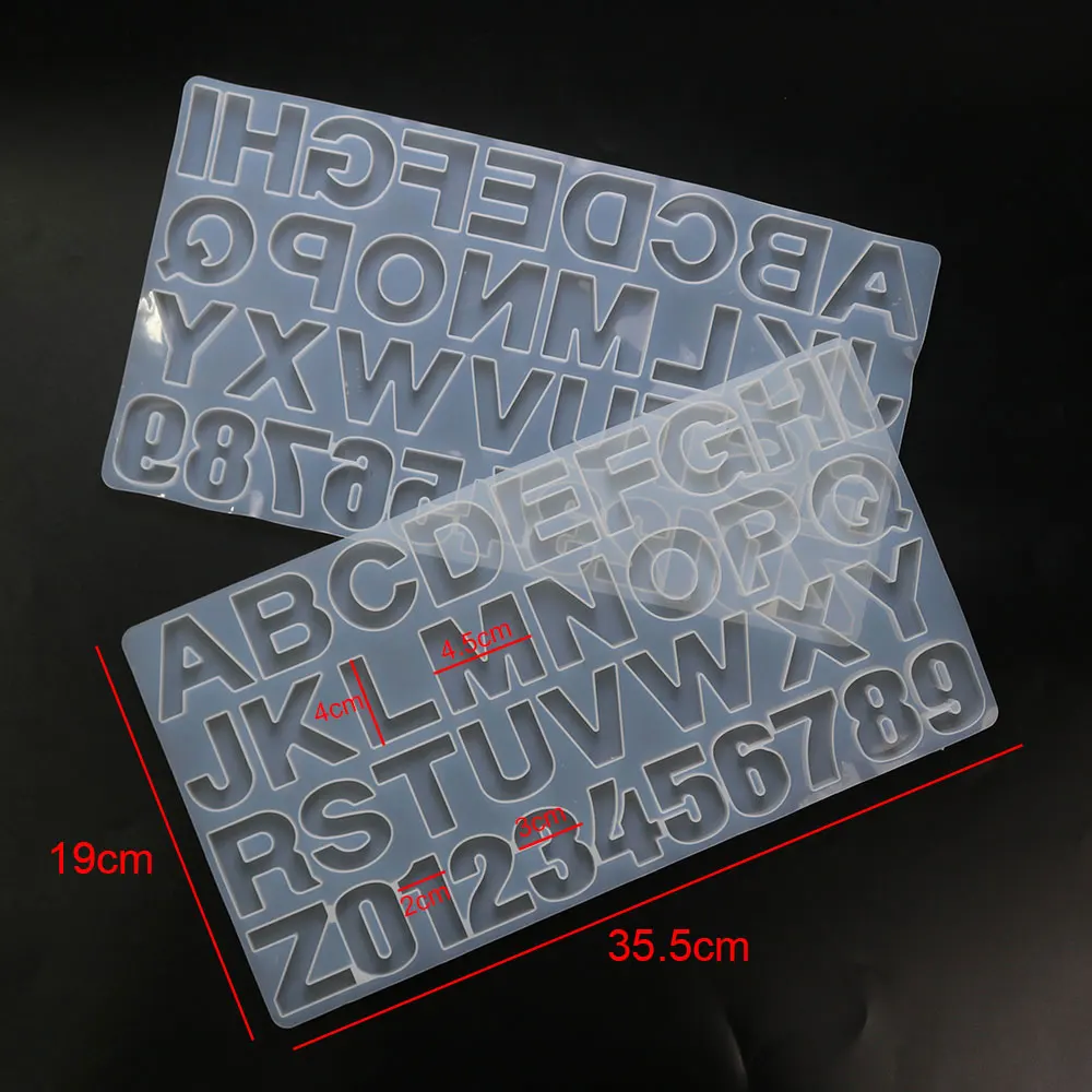 For Fun Capital Alphabet Number Silicone Molds DIY Letter Mould Keychain  Pendant Epoxy Resin Mold Decoration Craft Supplies