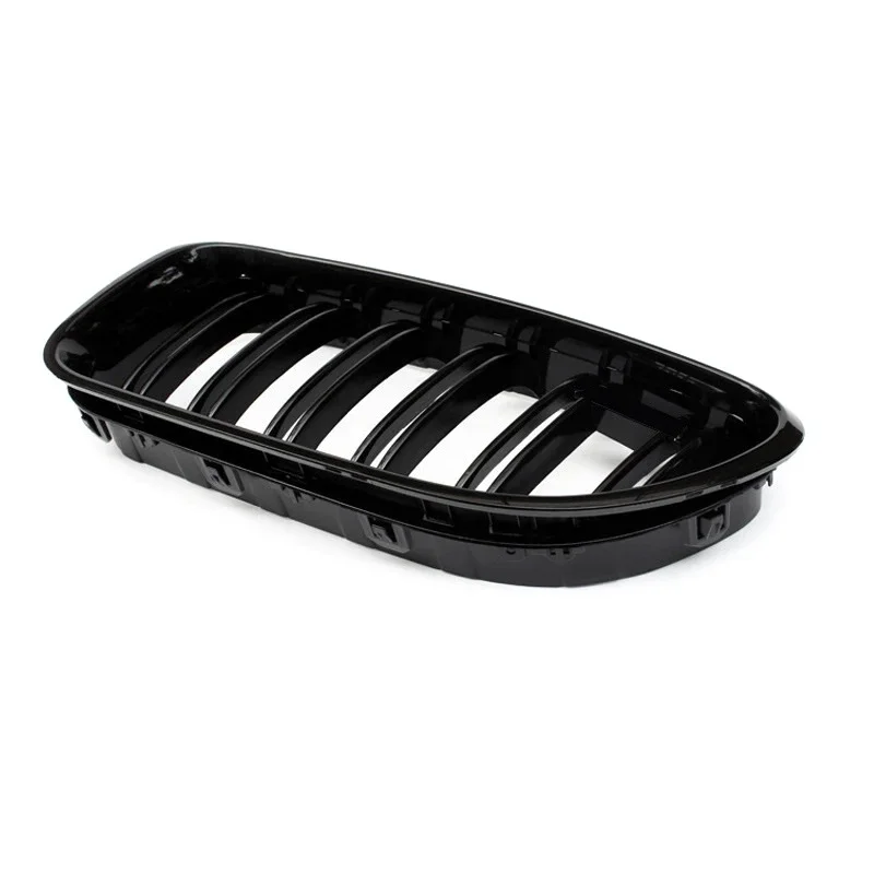 Für BMW 6er F06 F12 F13 M6 Auto-Frontnierengrill Stoßstangengrill Racing Grills 2012–2017 Doppellatten glänzend schwarz – Detail 4