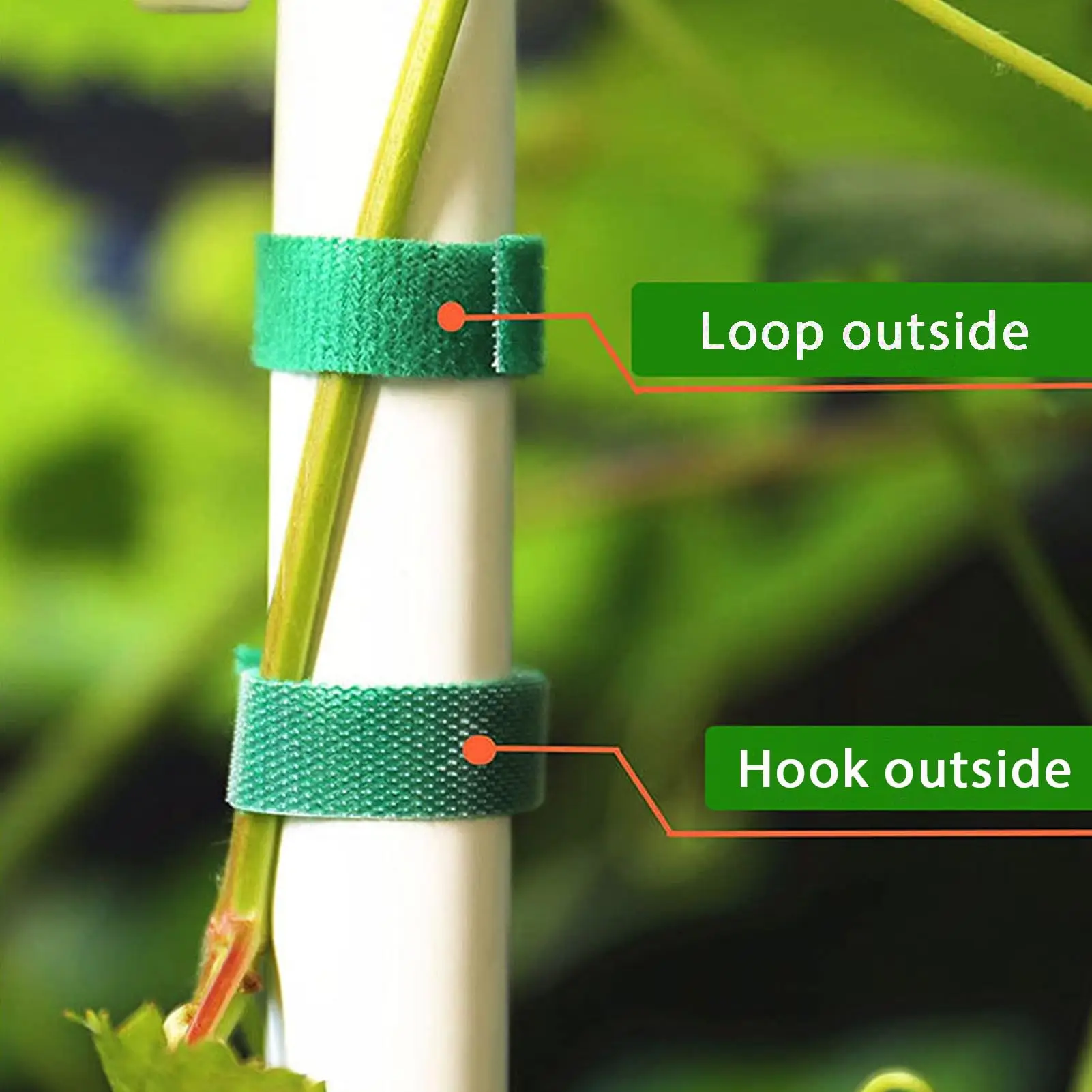 Plant Ties 5M Nylon Reusable Plant Hook Loop Ties Green Fastener Tape Bamboo Cane Wrap Support Home Garden Accessories