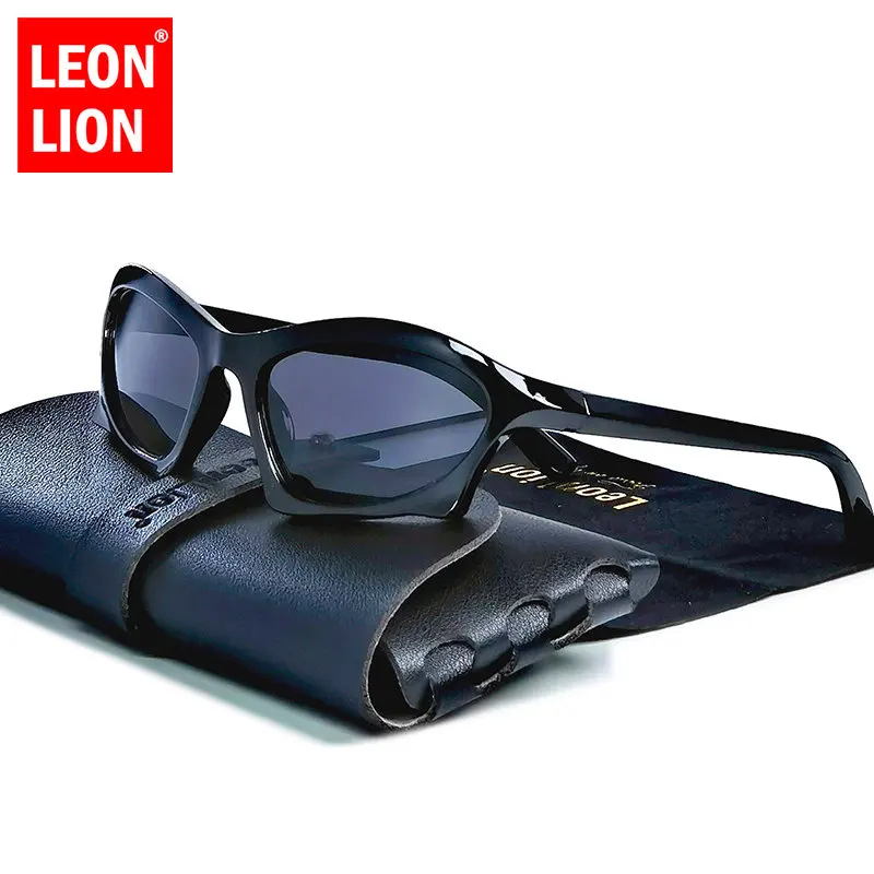 

LeonLion 2023 Y2K Vintage Sunglasses Men Luxury Brand Eyeglasses Men/Women Irregular Glasses Men Ins Gafas De Sol Mujer UV400