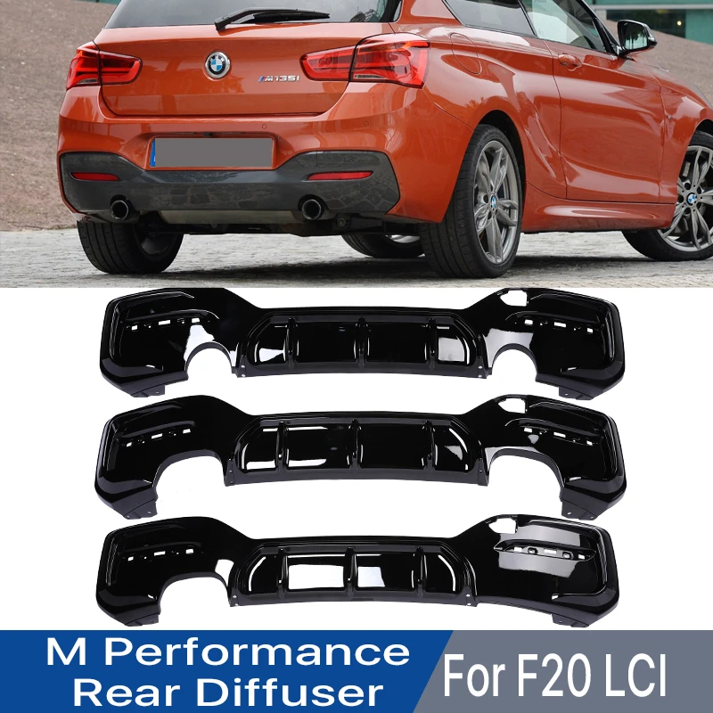 M Performance M Tech Sport Rear Bumper Diffuser Lip Body Kit For Bmw 1 Series F20 F21 Lci M135i