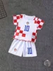 Two piece summer Messi and Ronaldo 3D printed children's football training set for boys, breathable and sweat absorbing sportswe 6