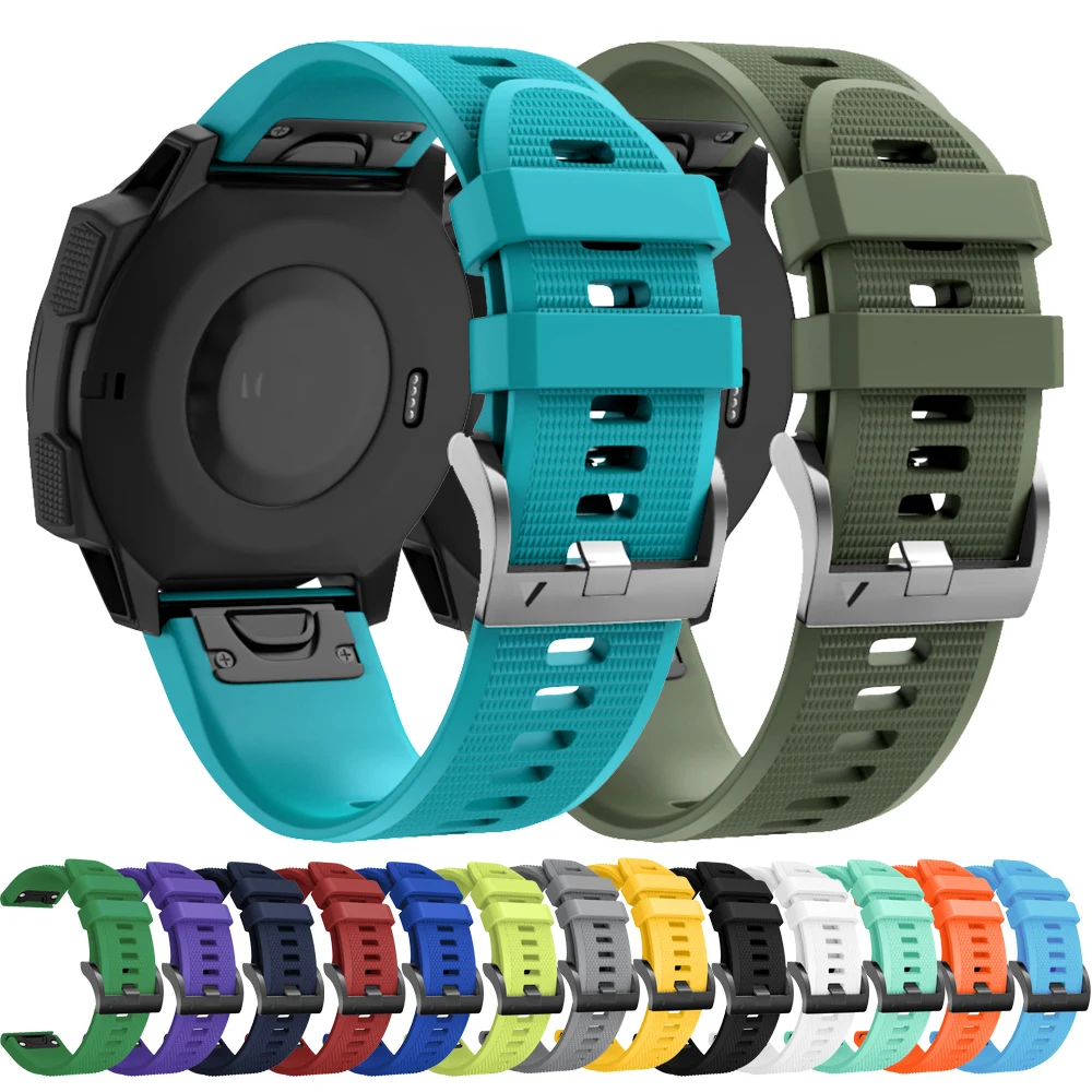 Ремешок для часов Garmin Fenix 7 7X 5 6 5X 6X Pro Plus 3 HR Epix Sapphire мягкий силиконовый браслет