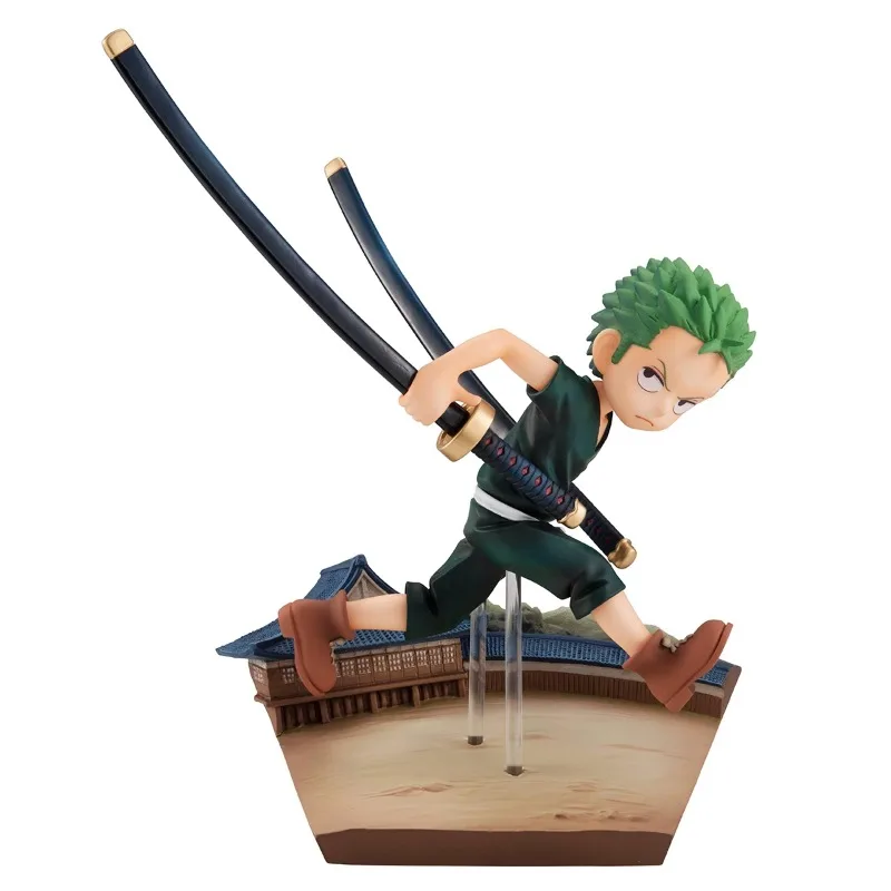 Merci In Magazzino Genuine Megahouse Gem Roronoa Zoro Run Run Run 14Cm Pvc Action Figure Anime Figure Model Toys Doll Gift
