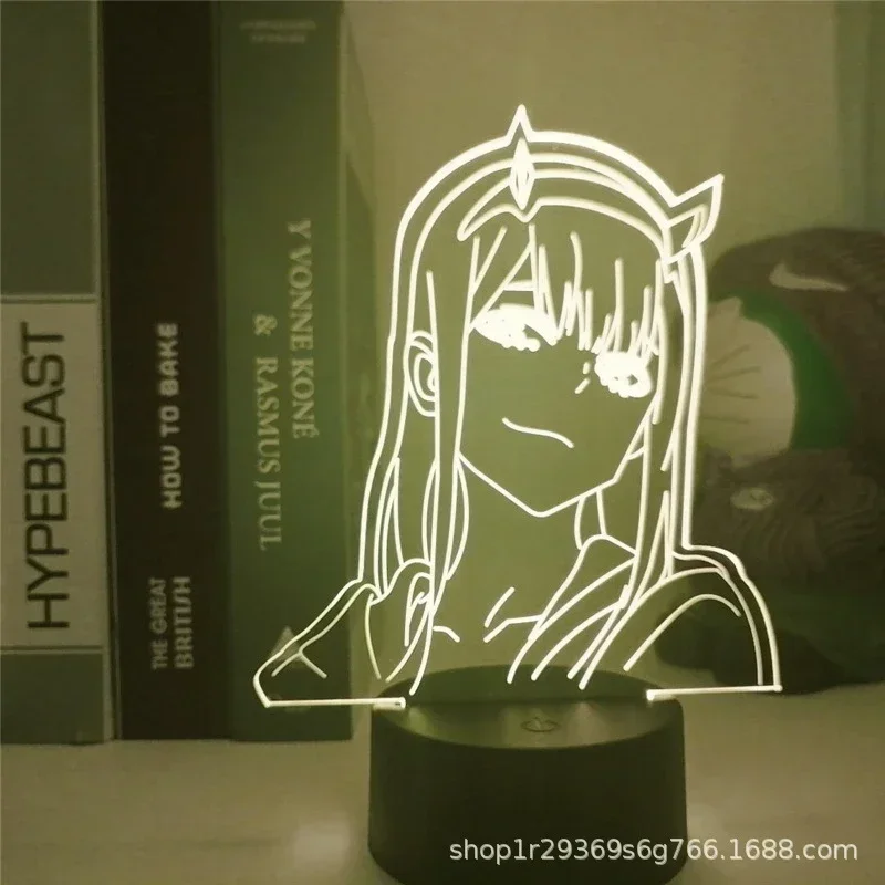 Zero Two Anime Figure 02 Led Night Lights Cool Lovely Gift For Friend Desk Lamp Hiro Bedroom Table Decor Darling In The Franxx