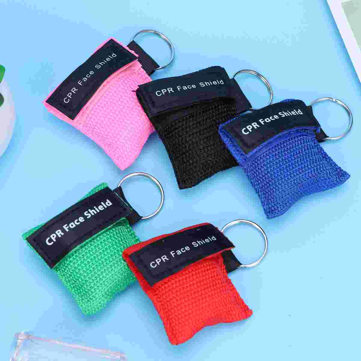 

10 PCS Kit Emergency Mask Face Key Chain Resuscitation Keychain