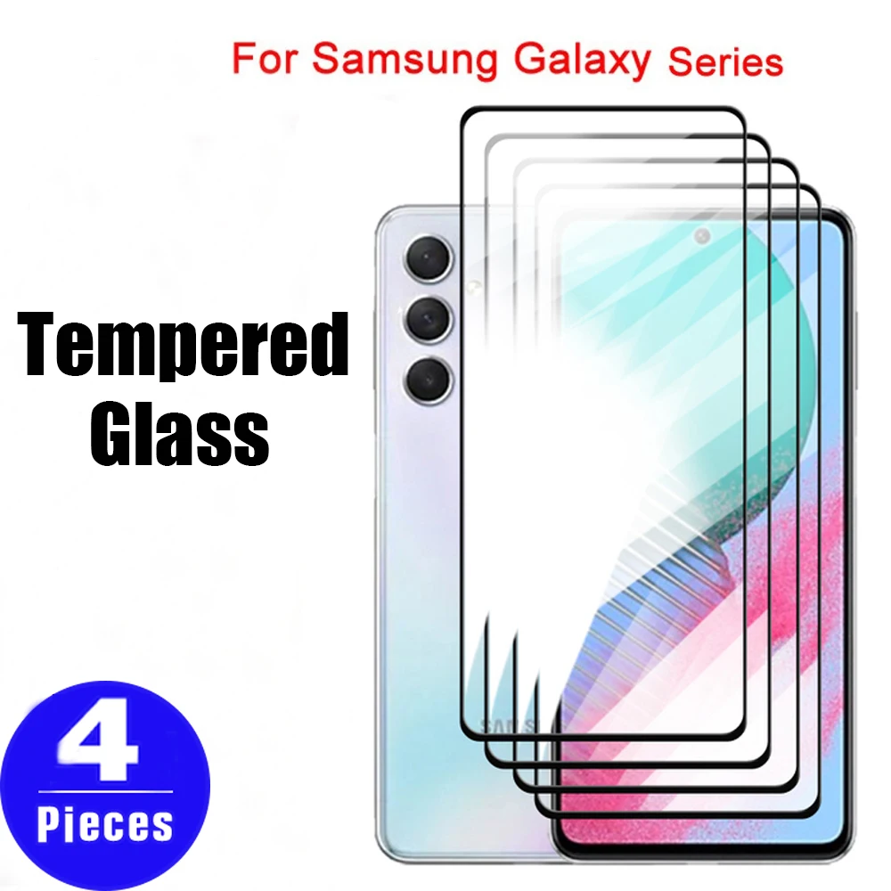 

4Pcs 9D film For Samsung Galaxy A51 A52 A53 A54 M52 M53 M54 A73 A72 Tempered Glass Screen Protector A11 M11 A91 A71 A71S M51 M62