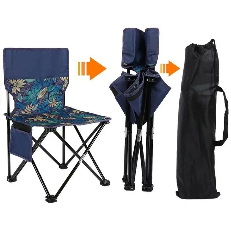 Portable Folding Camping Chair Outdoor Camping Chairs Beach Fishing Chair Ultralight Travel Leisure Hiking Picnic Seat Tools