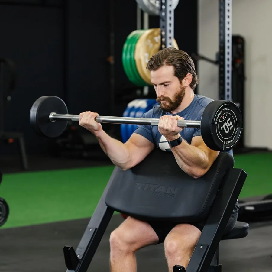 Fixed Rubber Curl Barbell 3