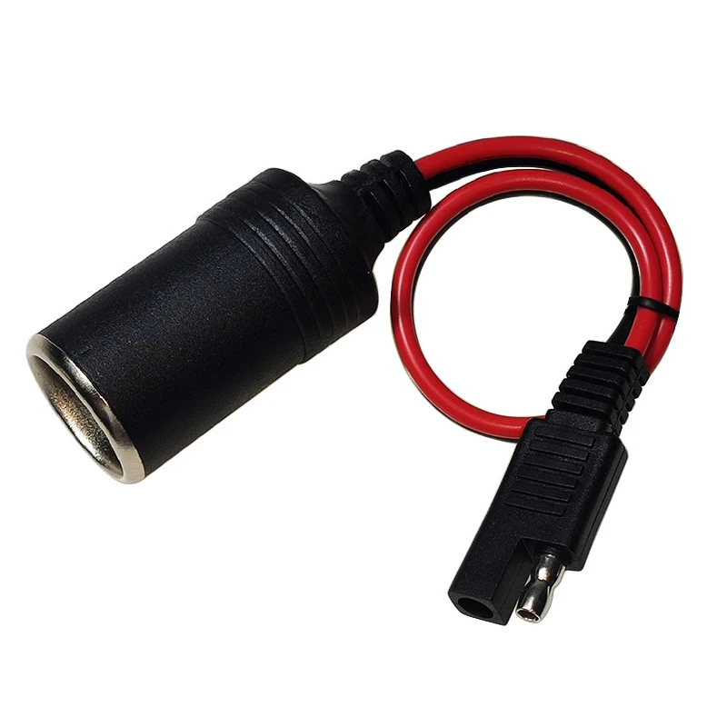 

Female Cigarette Lighter Socket to Sae with Sae 2 Pin Quick Release Disconnect Connector Plug 14AWG Extension Cable