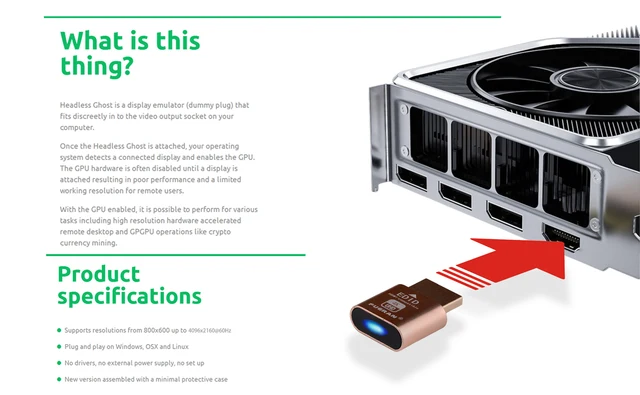 Adattatore Per Display Virtuale CY USB-C Type-C - Italia