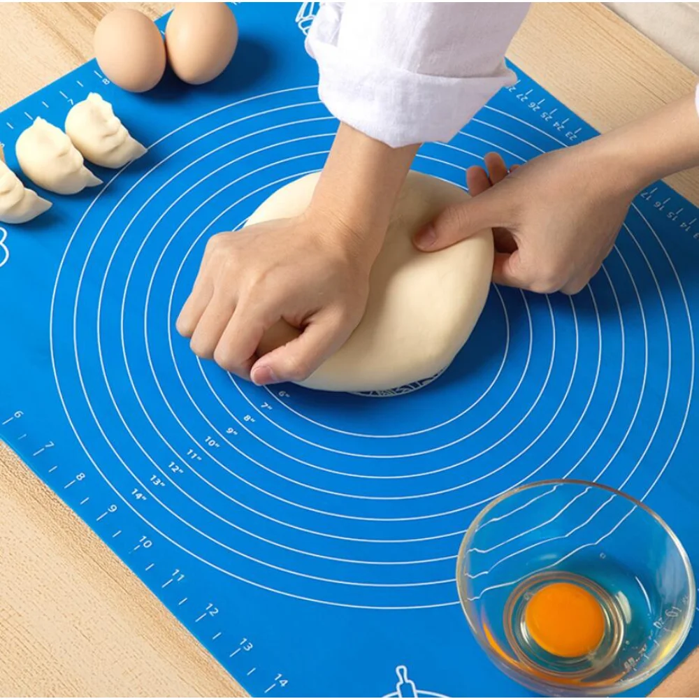 

Silicone Kneading Mat Baking Insulated Cooking Mat Baking Rolling Pin Supplies PizzaCakeKneading Mat Table Mat Kitchen Supplies
