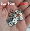 About 100pcs 10mm Small Natural Shell Sewing Buttons Mother Of Pearl Shell Round 2 Hole Button 1