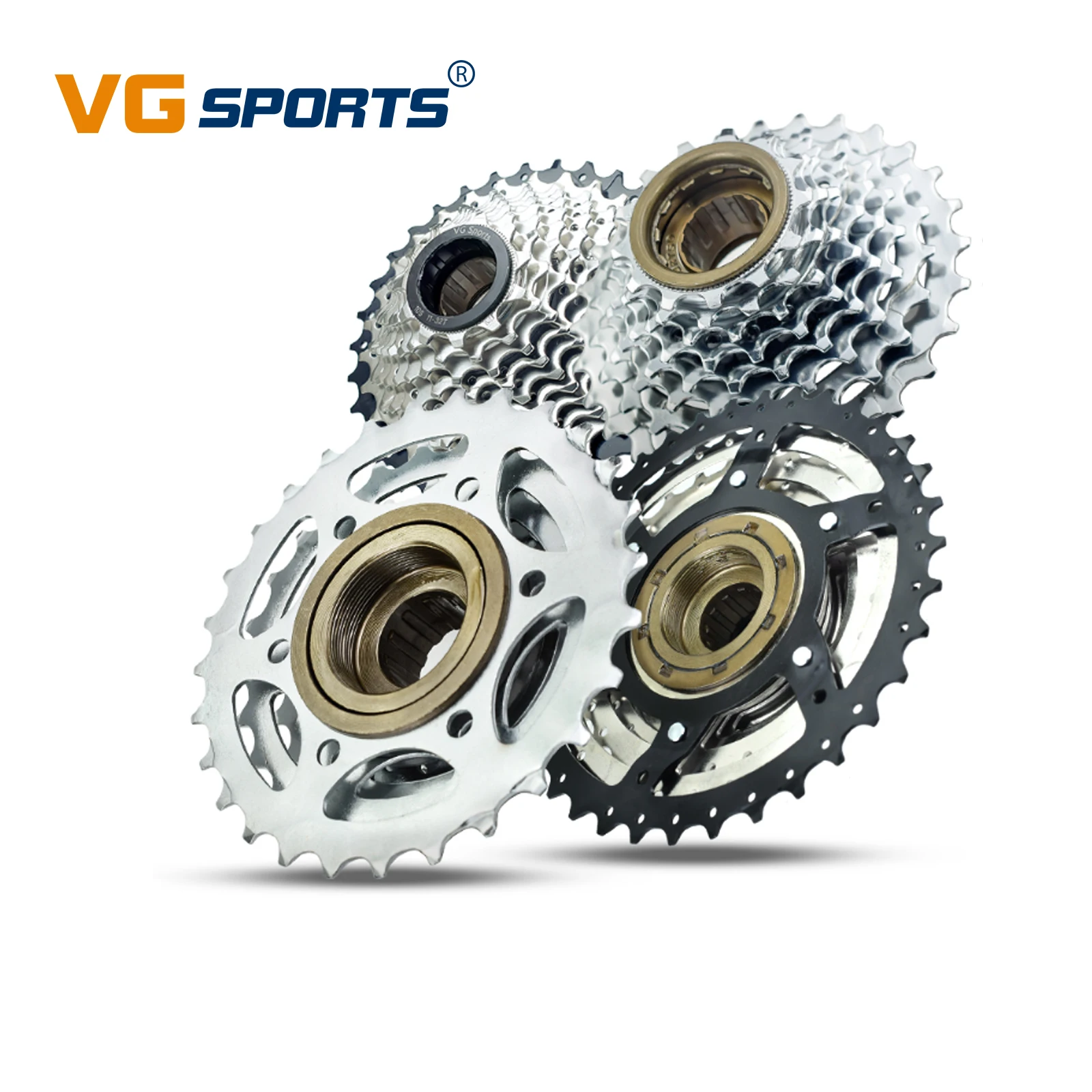 

VG Sports Bike Sprocket 5/6/7/8/9/10/11 Speed Thread Freewheel 14-28T 13-28/32T 11-32/36T Cogs Compatible with rotary Hub