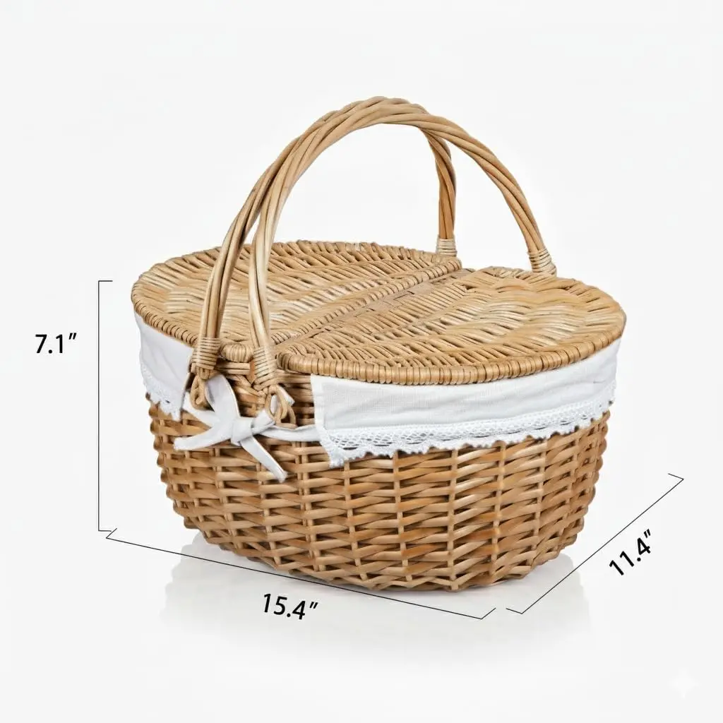 Woven Storage Basket with Lid 4