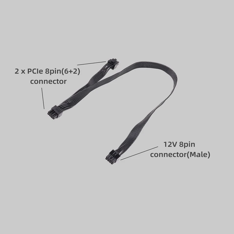 ATX CPU 8-Pin Male To Dual Pcie 8-Pin (6+2) Male Power Supply Cable For Corsair Modular Power Supply RM/HX/CX-M