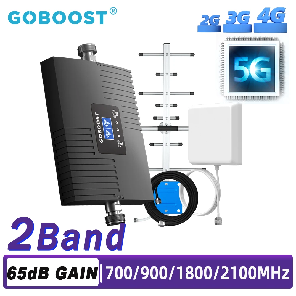 GOBOOST 3g 4g 5g 모바일 신호 증폭기 700 1800 2100 900 GSM L..