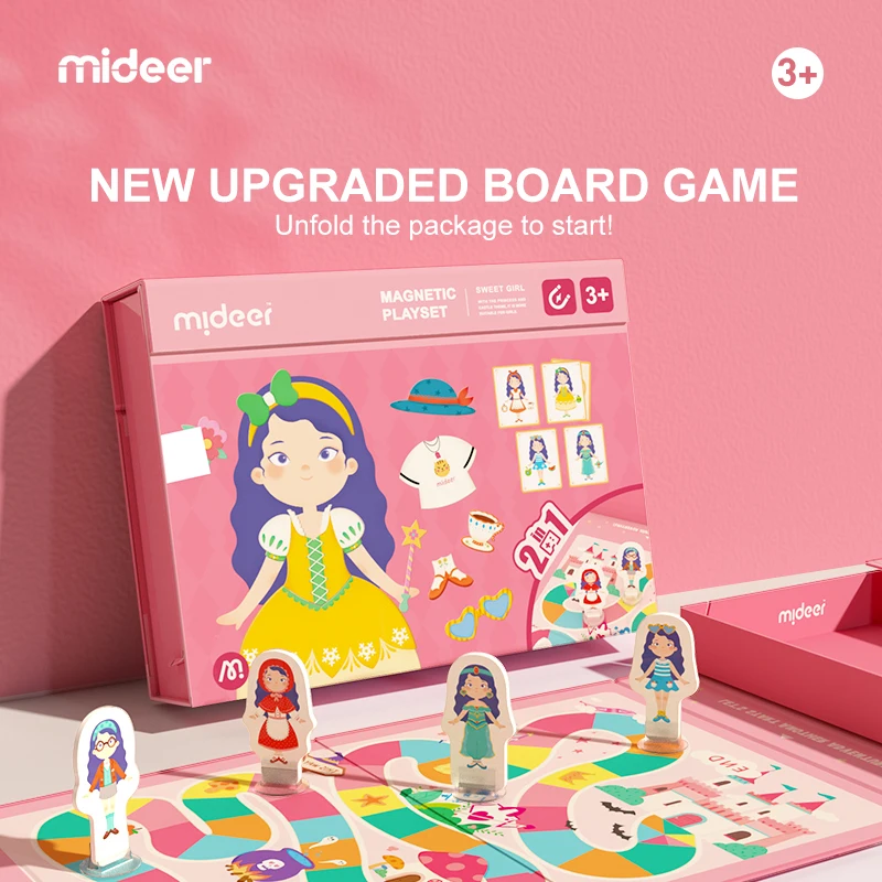 Mideer Magnetic Sticker Puzzle Game Sweet Girl Children's Toys Jigsaw Montessori Educational Intellectual DIY Gift 6