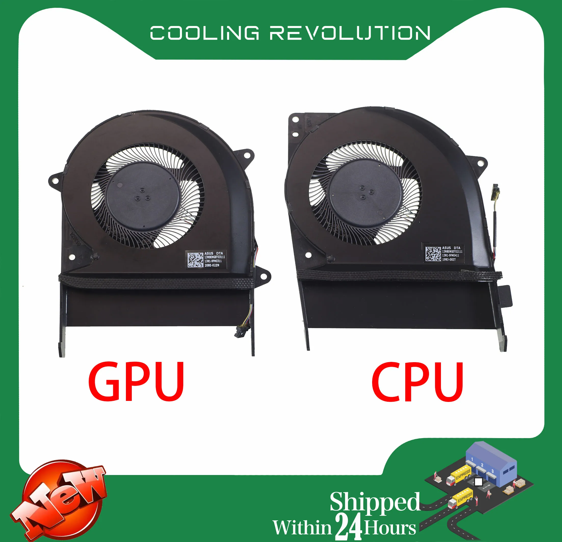 

Laptop CPU GPU Cooling Fan For ASUS ZenBook Pro Duo UX5000G UX581 UX581G UX581LV GV 13NB0NG0T03111 13NB0NG0T02111