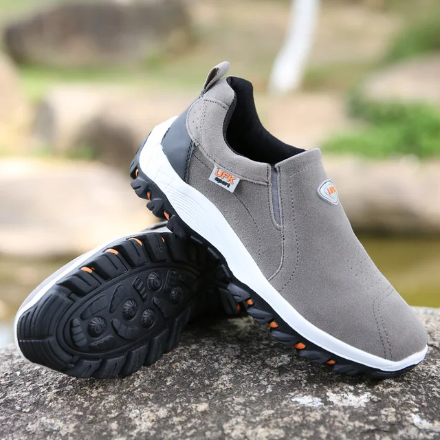 New Casual Shoes Men Sneakers Outdoor Walking Shoes Loafers Autumn Slip On Suede Leather Male Footwear Plus Size 48 49 50 MSH004 2