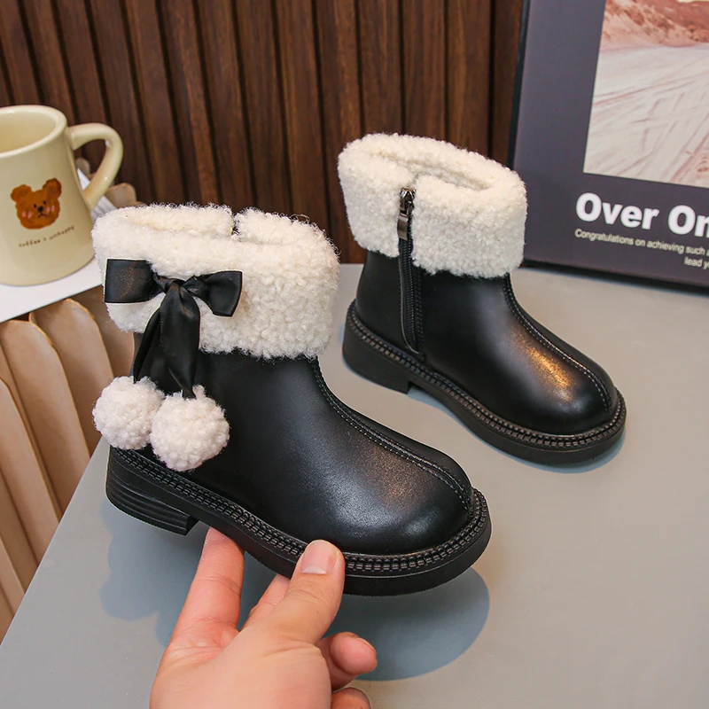 Winter Kids Thermal Ankle Boots with Breathable Lining
