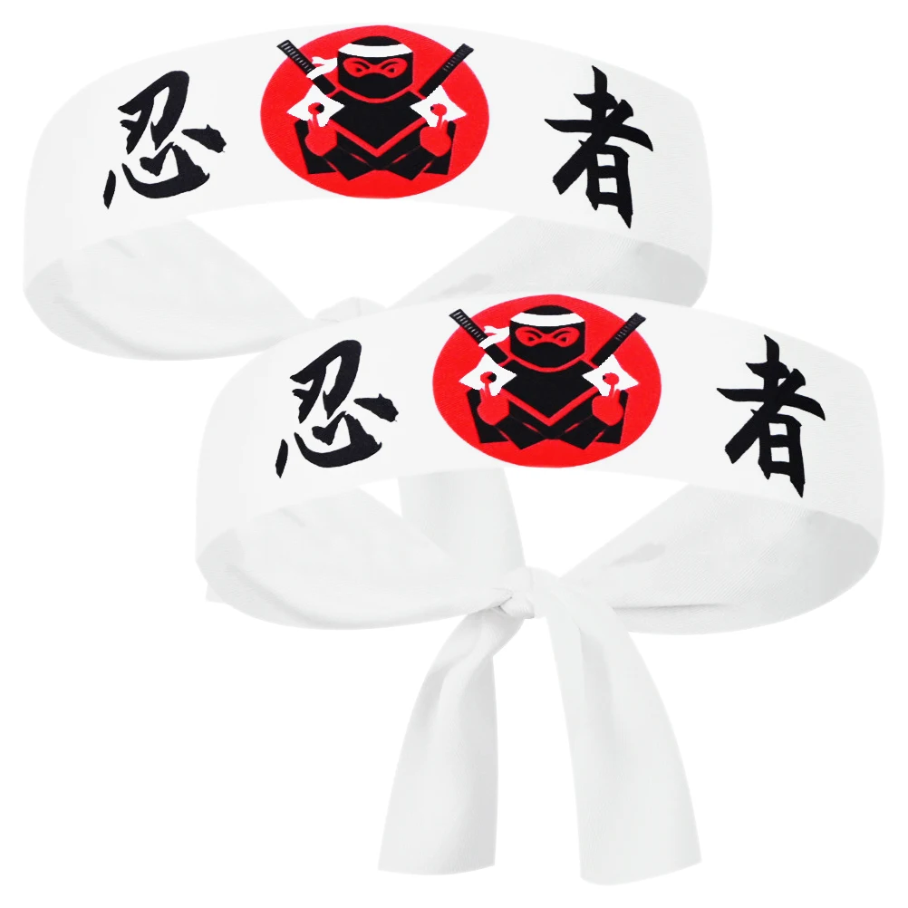 DECOMELODY 6 Stück Japanische Stirnbänder - Ninja Bandanas Für Karate & Kostüme