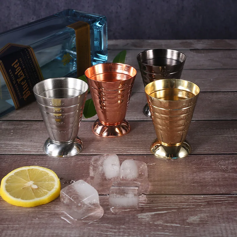 Mixing Glass Ounce Glass Oz Engraved Measuring Ring With Magic 75ml Plated Stainless Steel 304 Magic Measuring Cup stainless steel measuring cups
