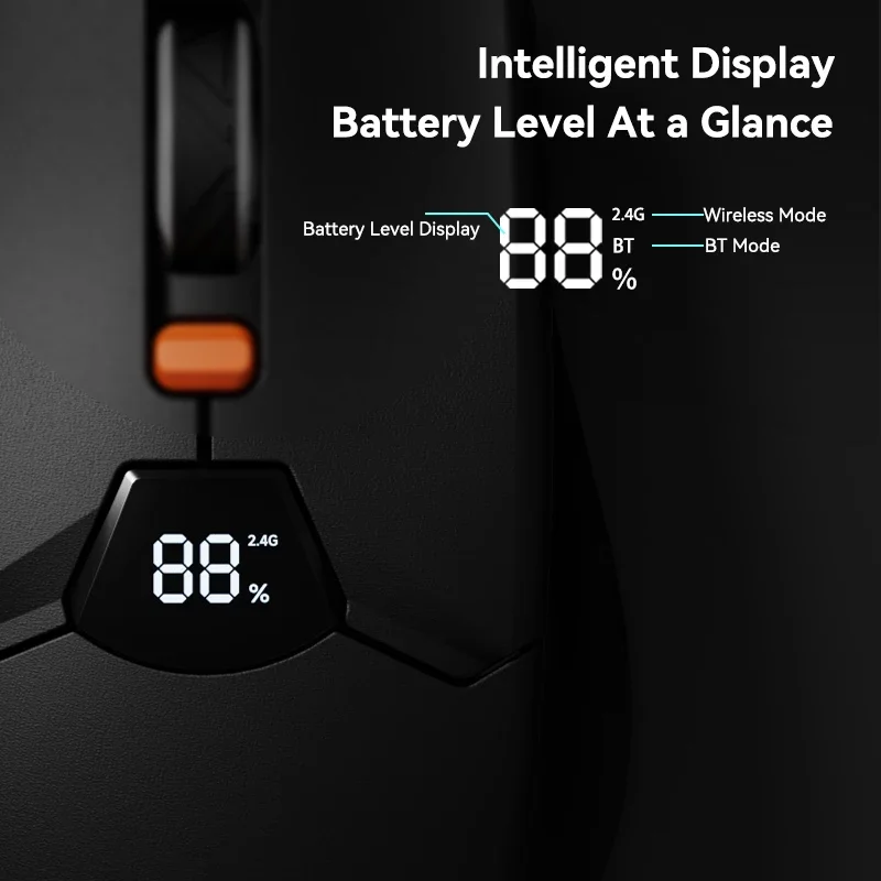 Ergonomic Wireless & Bluetooth Mouse with Adjustable DPI and Long-lasting Battery - Black & Grey White