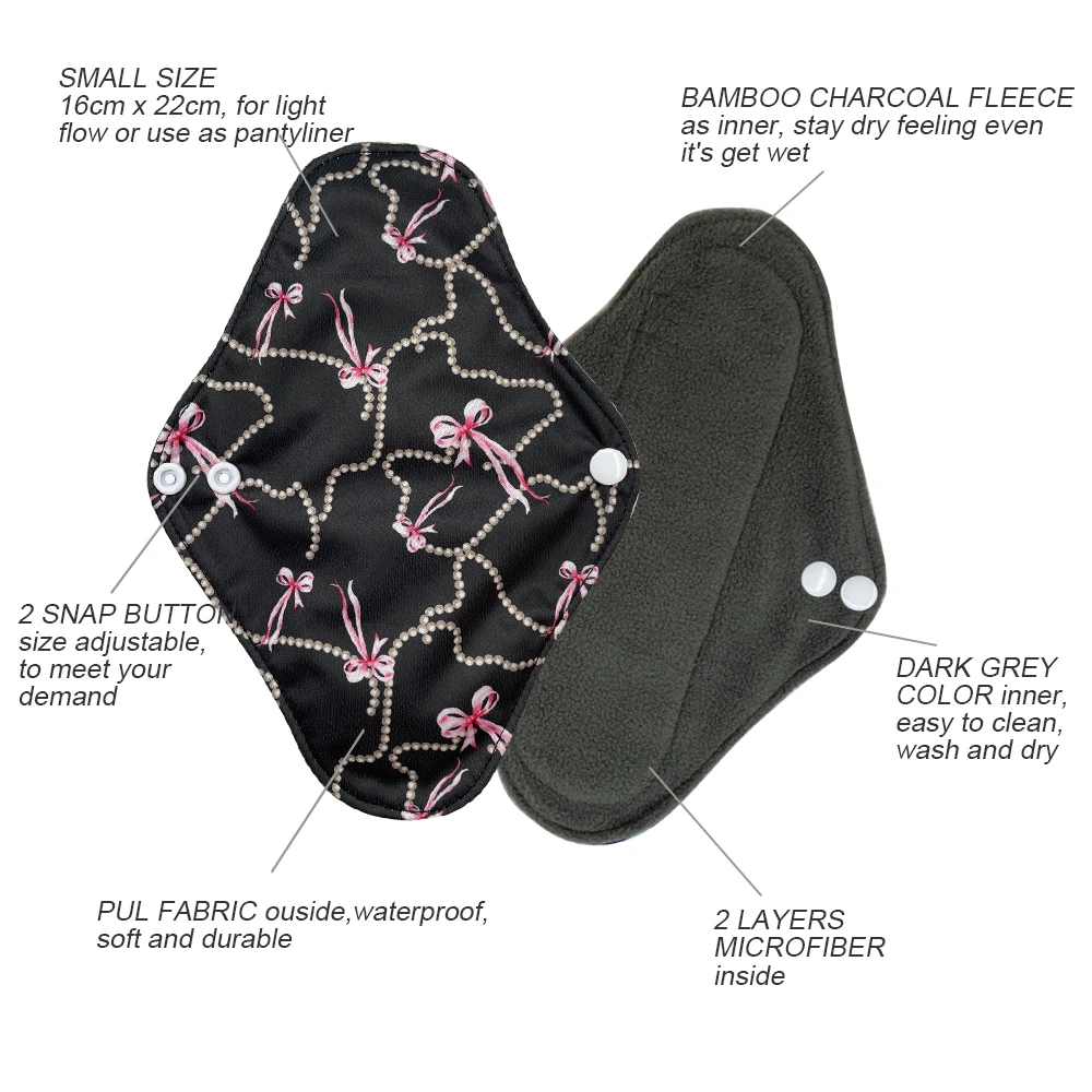 Eco-Friendly Reusable Bamboo Charcoal Menstrual Pad