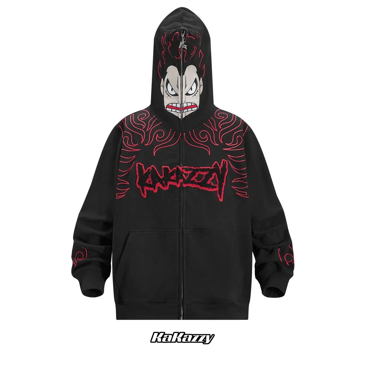 2024 Anime Kakaz Trendy Brand Full Pull Hoodie Jacket 3D Digital 