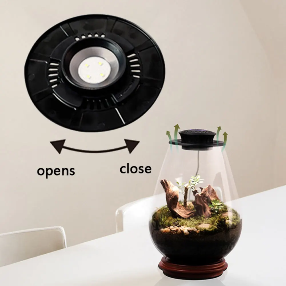 Micro Landscape Plant Growth Lamp with Timer Desktop Miniature Plant Growing Light for Indoor Plants Succulents Mini Bonsai plant growth lamp