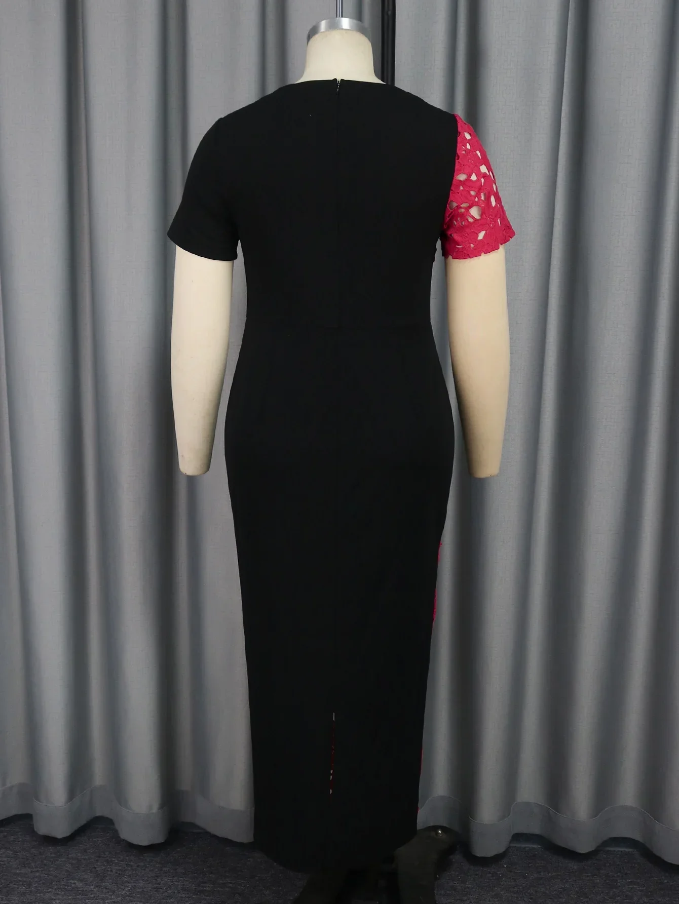 Elegant Bodycon Red Lace Dresses for Women O Neck Short Sleeve Slim Fit  Patchwork Midi Evening Cocktail Event Party Gown African - AliExpress