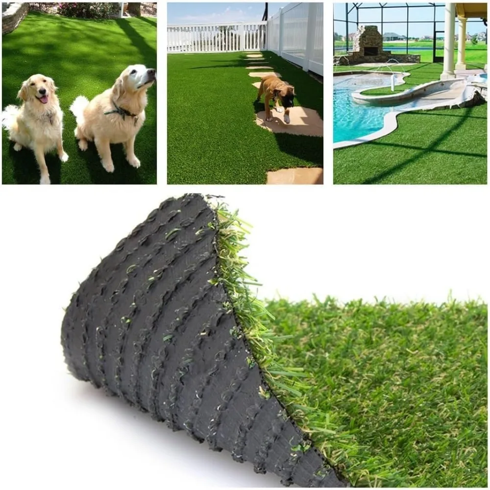 Artificial Synthetic Grass Turf 10FTX20FT(200 Square FT),0.8" Pile Height Indoor Outdoor Pet Dog Artificial Grass Mat Rug Carpet
