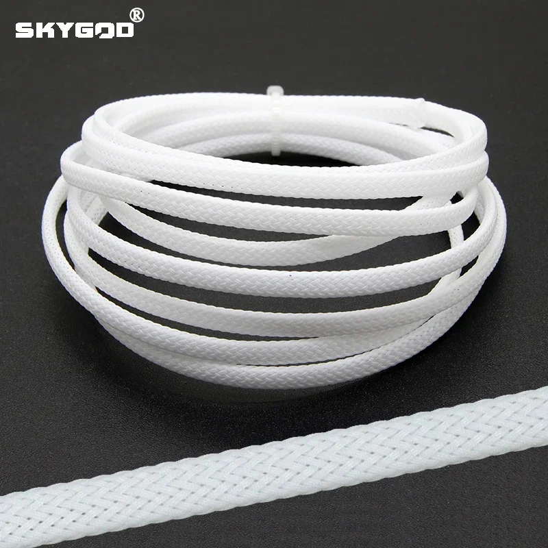 PET Braid Sleeves Cable Sleeve Protector 1~50m 2/4/6/8/10/12/14/16/20/25/30/35/40/50/60mm High Density Insulated Snake Skin Cable Wrap Sheath