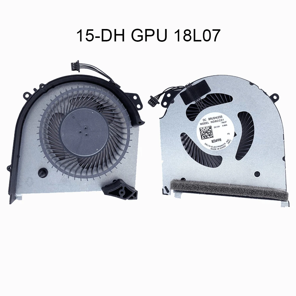 Portátil Gpu Cpu Ventiladores de Refrigeração para hp Omen ar 15-dh Dh0161 Nd8cc0118l04 18l07 L57330 L64445001 Computador Portátil Refrigerador Radiador Novo - Imagem 3
