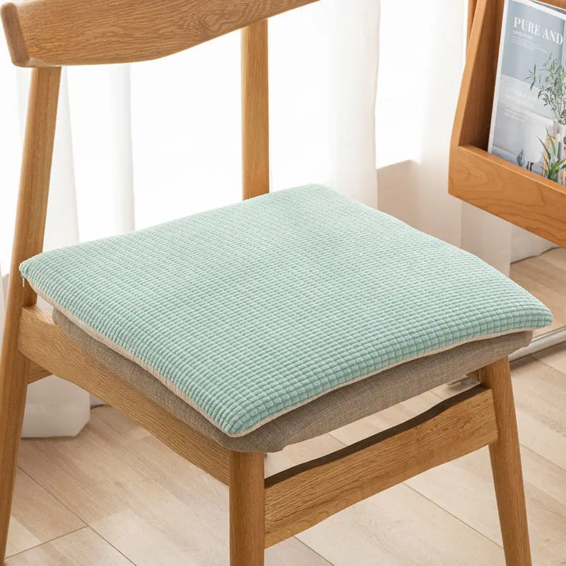 Plush Thicken Soft Cushion Square Home Dining Chair Mat Four Seasons Office Classroom Chair Cushion Simple Non-slip Stool Pad 3