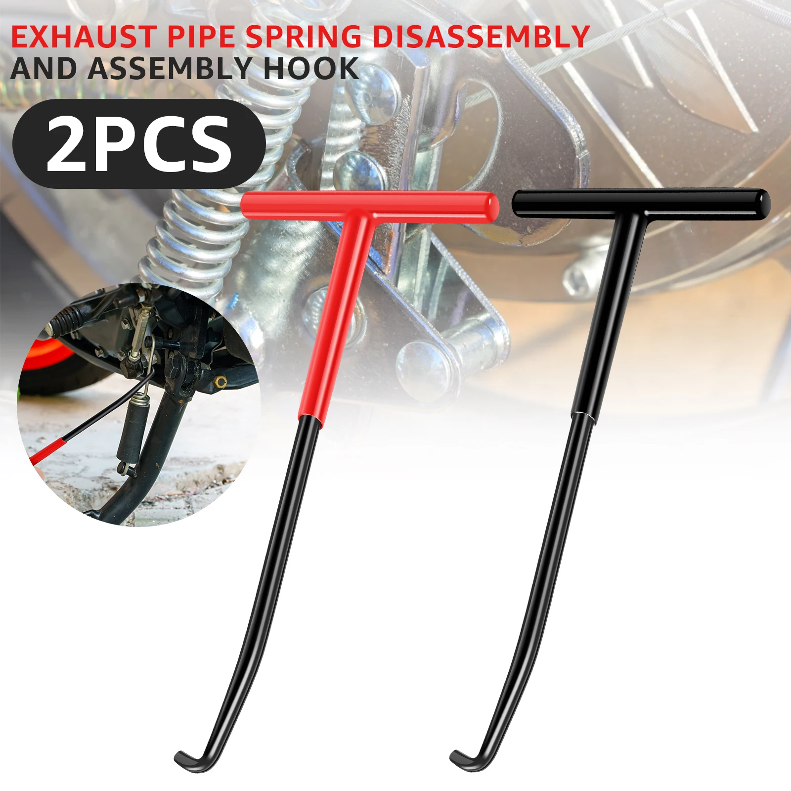 2PcsMotorcycleExhaustSpringPullerToolExhaustSpringHookTShaped