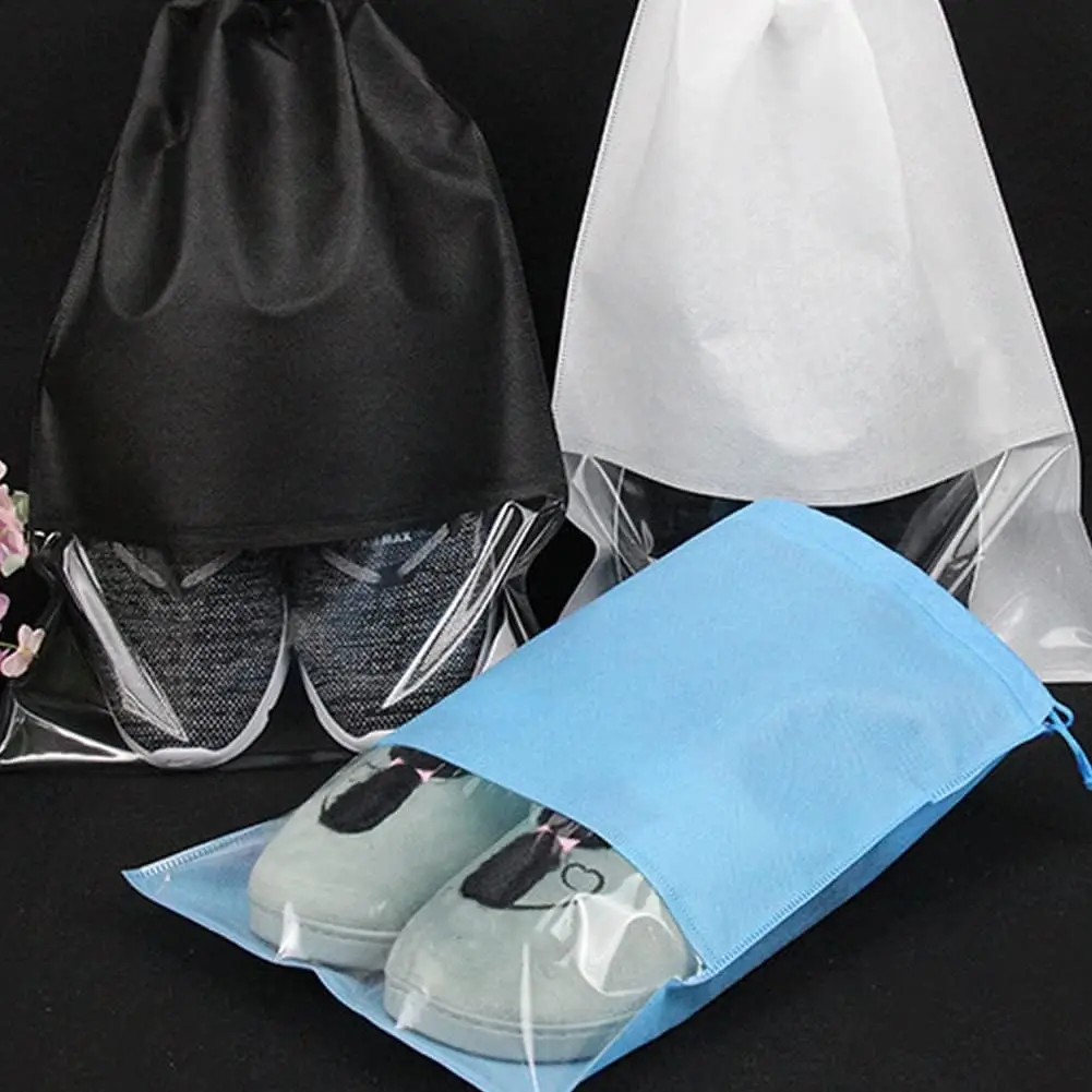 5/10PCS Women Men Shoes Bag Non-Woven Fabric Travel Drawstring Shoes Cloth Bags Pouch Case Organizer Travel Accessories 6