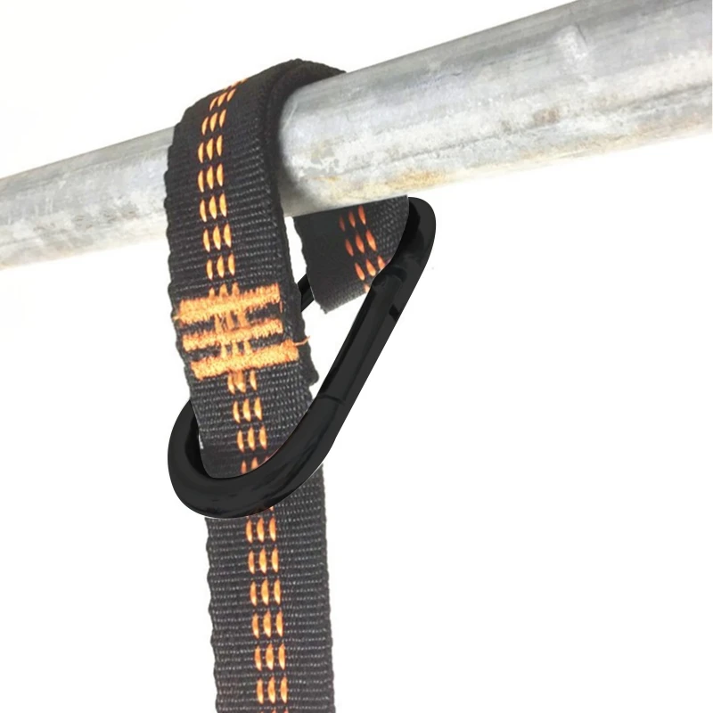 Escape Ladder Rope Strong Webbing Ladder 5-step Rope Ladder Swing Carabiners for Outdoor Tree Climbing Rescue Work School Escape Drill
